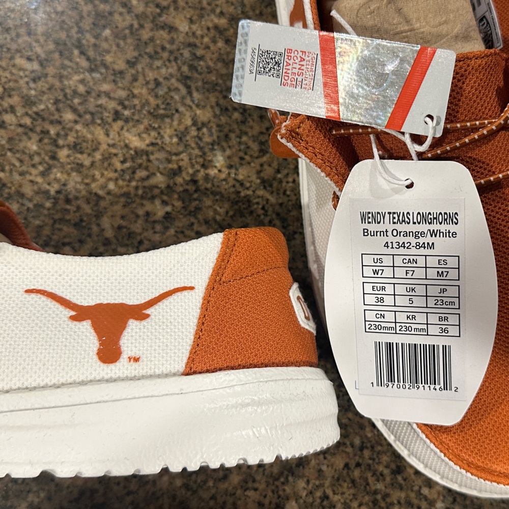 Hey Dude Texas Longhorn shoes - Picture 6 of 8